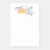 Good Vibes Only Rainbow Heart Post-it Klebezettel (Vorderseite)
