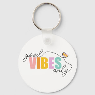 Good Vibes Only Rainbow Heart Schlüsselanhänger