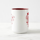 Good Vibes Only Red Heart Positive Quote Classic  Tasse (Zentrum)