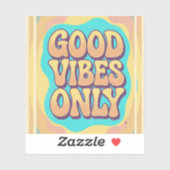 Good vibes only retro groovy style aufkleber (Blatt)