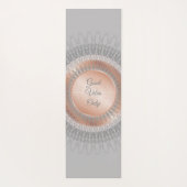 Good Vibes Only Rose Gold Mandala Yogamatte (Rückseite)
