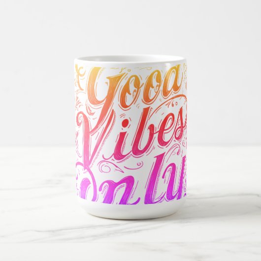 Good Vibes Only Script Badge Kaffeetasse (Mittel)