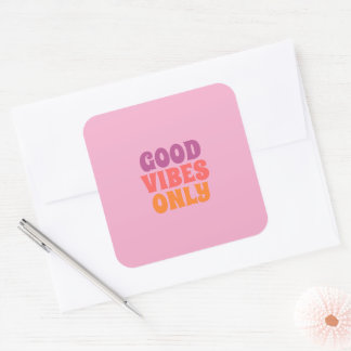 Good vibes only stickers