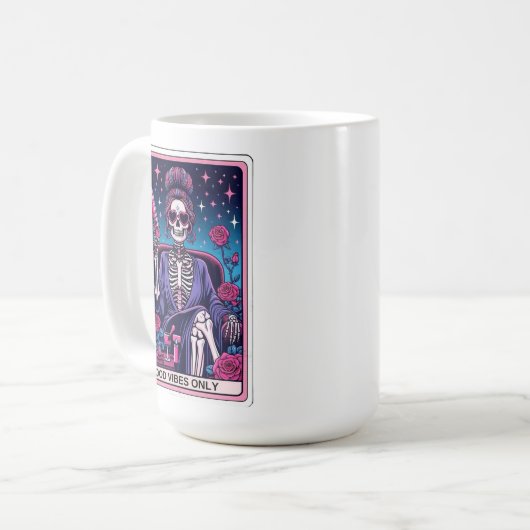 Good Vibes Only Tarot Card Tasse (Vorderseite Links)