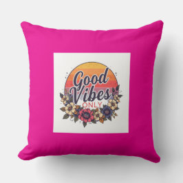 Good Vibes only Throw Kissen - Motivierend Zitat