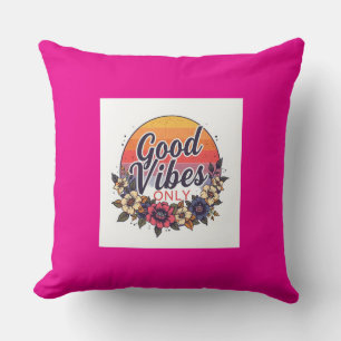 Good Vibes only Throw Kissen - Motivierend Zitat