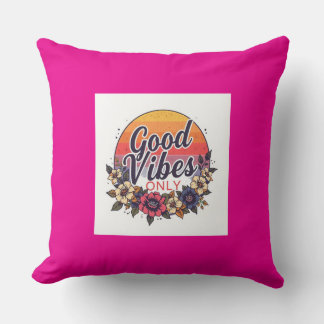 Good Vibes only Throw Kissen - Motivierend Zitat