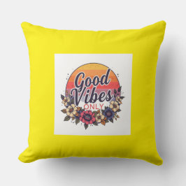 Good Vibes only Throw Kissen - Motivierend Zitat