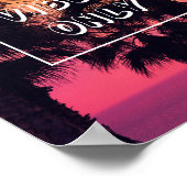 "Good Vibes only" Tropical Beach Palms Sunset Poster (Ecke)