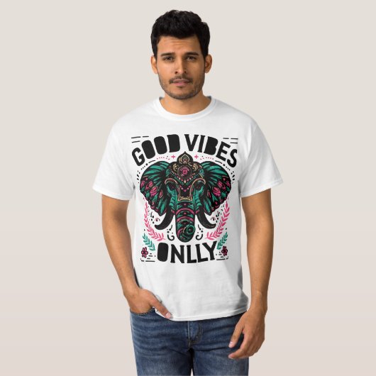 #Good vibes only, Typografy T - Shirt (Vorne ganz)