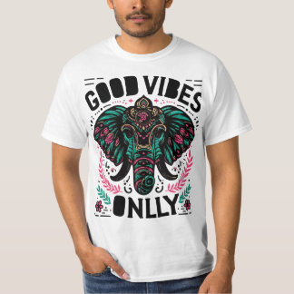 #Good vibes only, Typografy T - Shirt