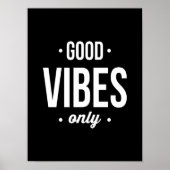 Good Vibes Only typography poster art print (Vorne)