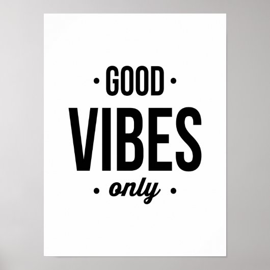 Good Vibes Only typography poster art print (Vorne)