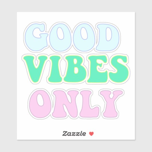 Good Vibes Only - VSCO Girls Contour Aufkleber (Blatt)