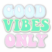 Good Vibes Only - VSCO Girls Contour Aufkleber (Vorderseite)