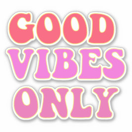 Good Vibes Only - VSCO Girls Contour Aufkleber