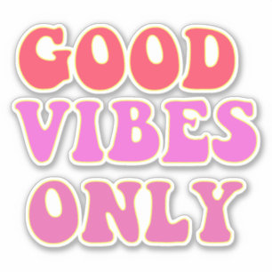 Good Vibes Only - VSCO Girls Contour Aufkleber
