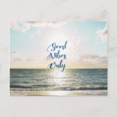 "Good Vibes Only" Zitat Positive Sea Sun Postkarte (Vorderseite)