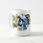 Good Vibes Panda – Süßer chilliger Panda mit Sonne Kaffeetasse (Vorderseite Links)