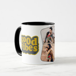 Good Vibes - Personalisiert 2 Foto Kaffee Tasse