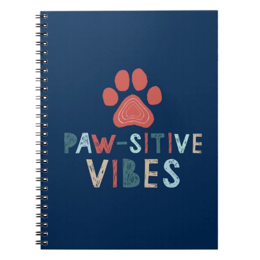 Good Vibes Positive Energie Paw-sitive Vibes Funny Notizblock (Vorderseite)