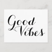 Good Vibes Positive Message Motivierend Quoting Postkarte (Vorderseite)