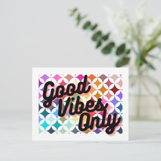 Good Vibes Postkarte (Stehend Vorderseite)