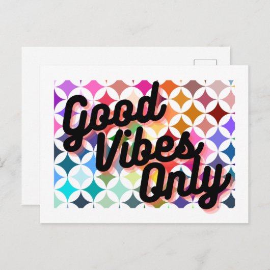 Good Vibes Postkarte (Vorne/Hinten)