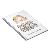 Good Vibes Rainbow Boho Lettering Notizblock (Rechte Seite)