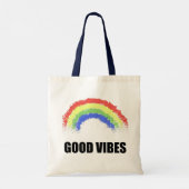 Good Vibes Rainbow Tote Bag Tragetasche (Rückseite)