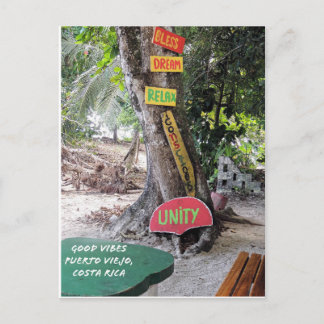 Good Vibes Rasta Bar Puerto Viejo Costa Rica Card Postkarte