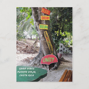 Good Vibes Rasta Restaurant Postcard Postkarte