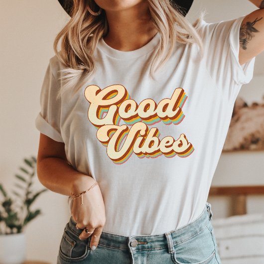 Good Vibes Retro Design Tshirt