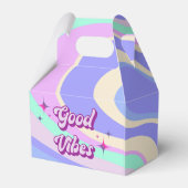 Good Vibes Retro Disco Brautparty Gefallen Box Geschenkschachtel (Rückseite)