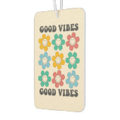 Good Vibes Retro farbenfrohe Daisy Blume Autolufterfrischer (Links)