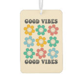 Good Vibes Retro farbenfrohe Daisy Blume Autolufterfrischer (Rückseite)