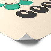 Good Vibes Retro farbenfrohe Daisy Blume Poster (Ecke)