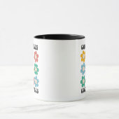 Good Vibes Retro farbenfrohe Daisy Blume Tasse (Zentrum)