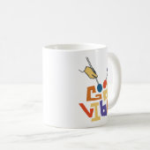 Good Vibes Retro Jazz Kaffeetasse (VorderseiteRechts)