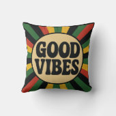 Good Vibes Retro Reggae Pillow Kissen (Rückseite)