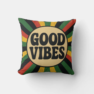 Good Vibes Retro Reggae Pillow Kissen