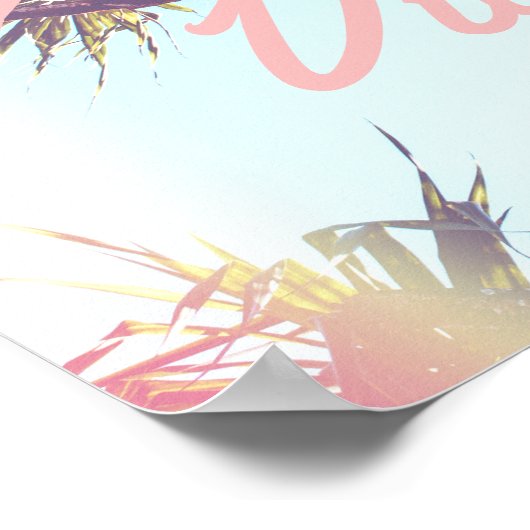 Good Vibes - Retro Tropical Tree | Poster (Ecke)