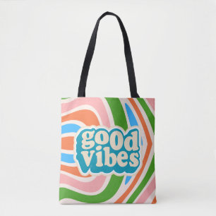 'Good Vibes' Retro-Welle-Ästhetik-Schultertasche  Tasche