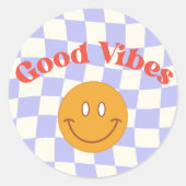 Good Vibes Round Sticker (Vorderseite)
