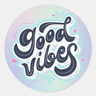 Good Vibes Runder Aufkleber