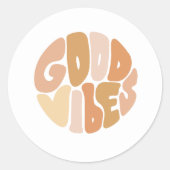 Good Vibes Runder Aufkleber (Vorderseite)
