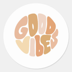 Good Vibes Runder Aufkleber