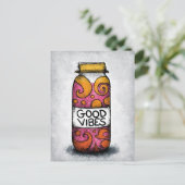 Good Vibes Spice Jar Postcard Postkarte (Stehend Vorderseite)