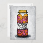 Good Vibes Spice Jar Postcard Postkarte (Vorne/Hinten)