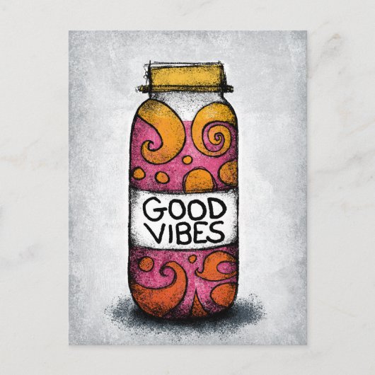 Good Vibes Spice Jar Postcard Postkarte (Vorderseite)